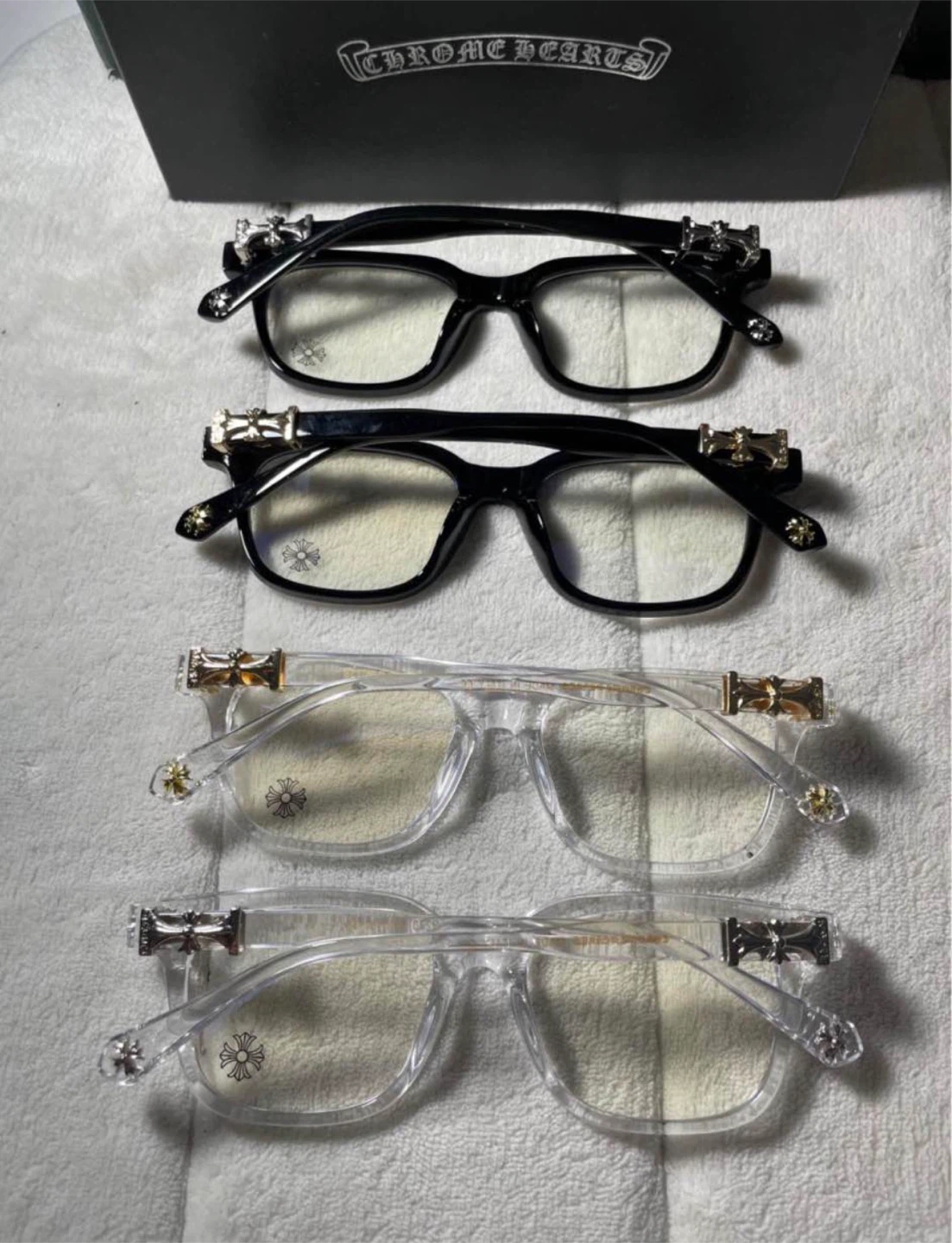 Chrome Hearts Glasses - 2 Pairs Black, 2 Pairs Clear - photo 2
