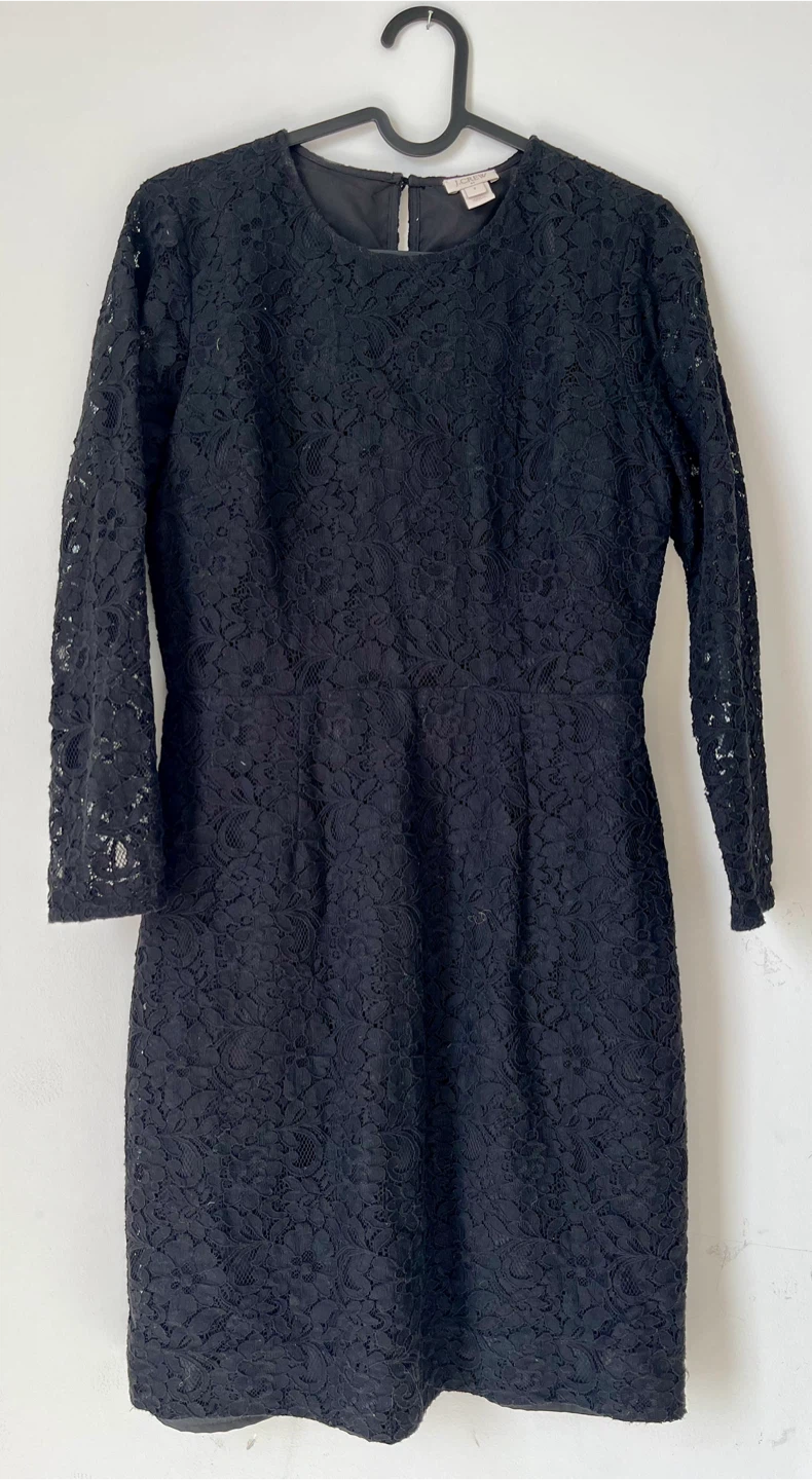 J.Crew Black Lace Dress Size 2