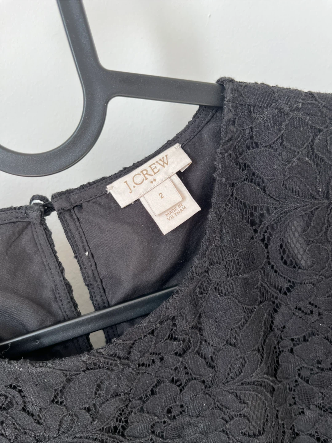 J.Crew Black Lace Dress Size 2 - photo 3