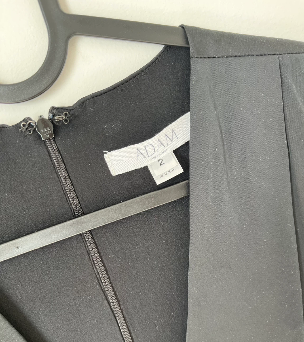 ADAM LIPPES Black Silk V-Neck Dress - Size 2 - photo 2
