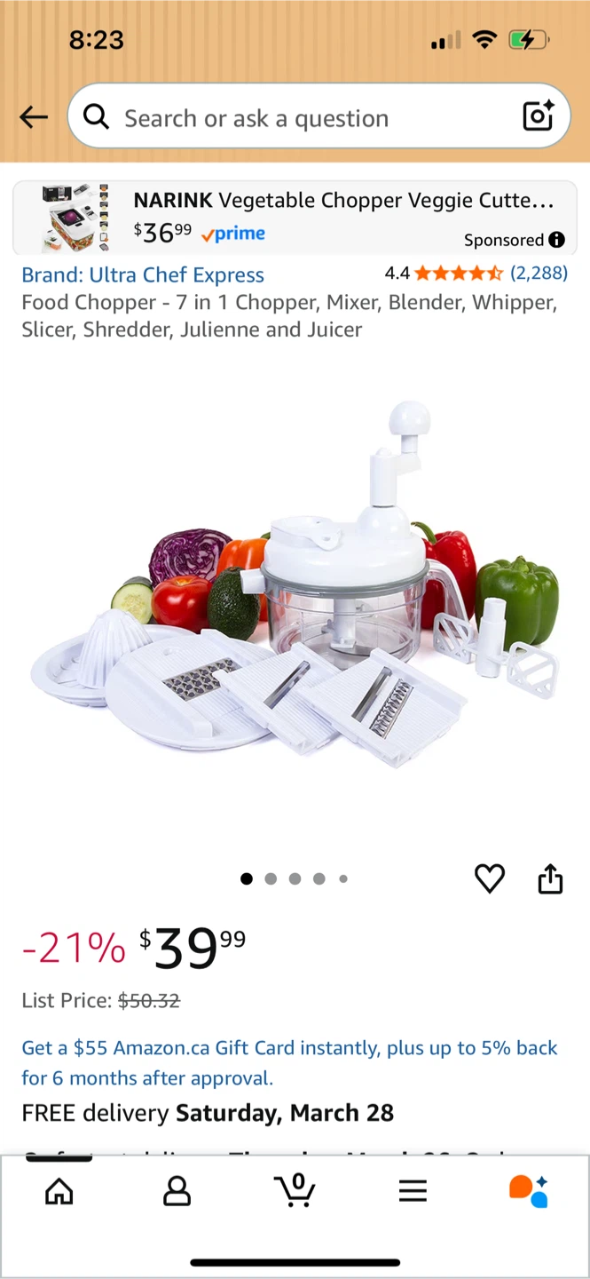 Ultra Chef Express Food Chopper 7-in-1