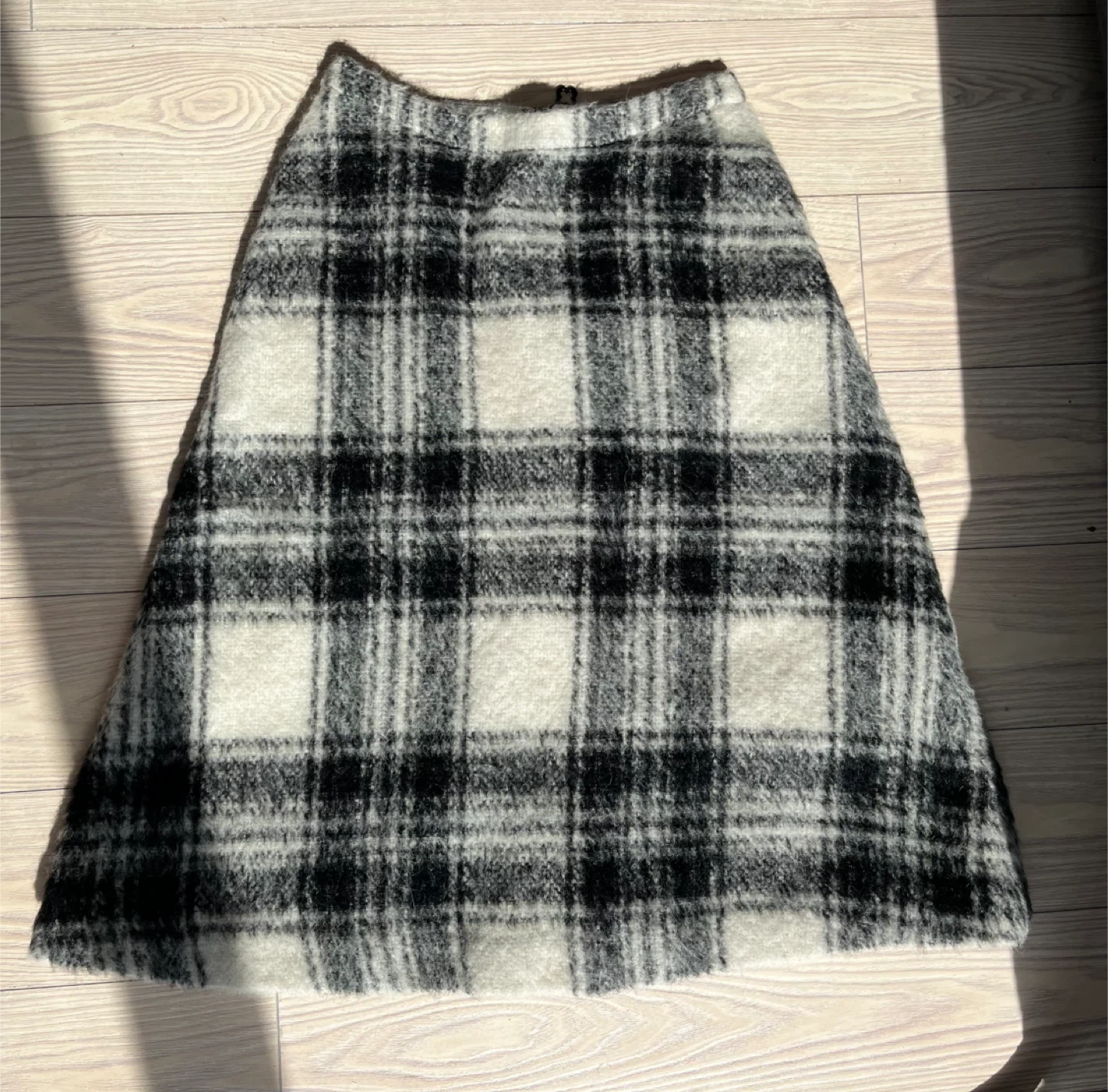Pink Tartan Plaid Wool Blend Skirt Size 2