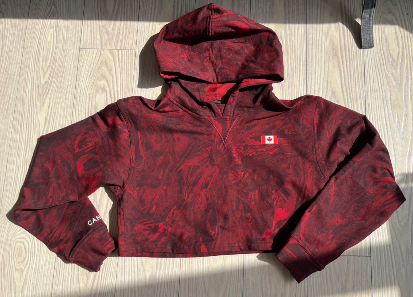 Lululemon Red/Black Canada Maple Leaf Hoodie Size 6