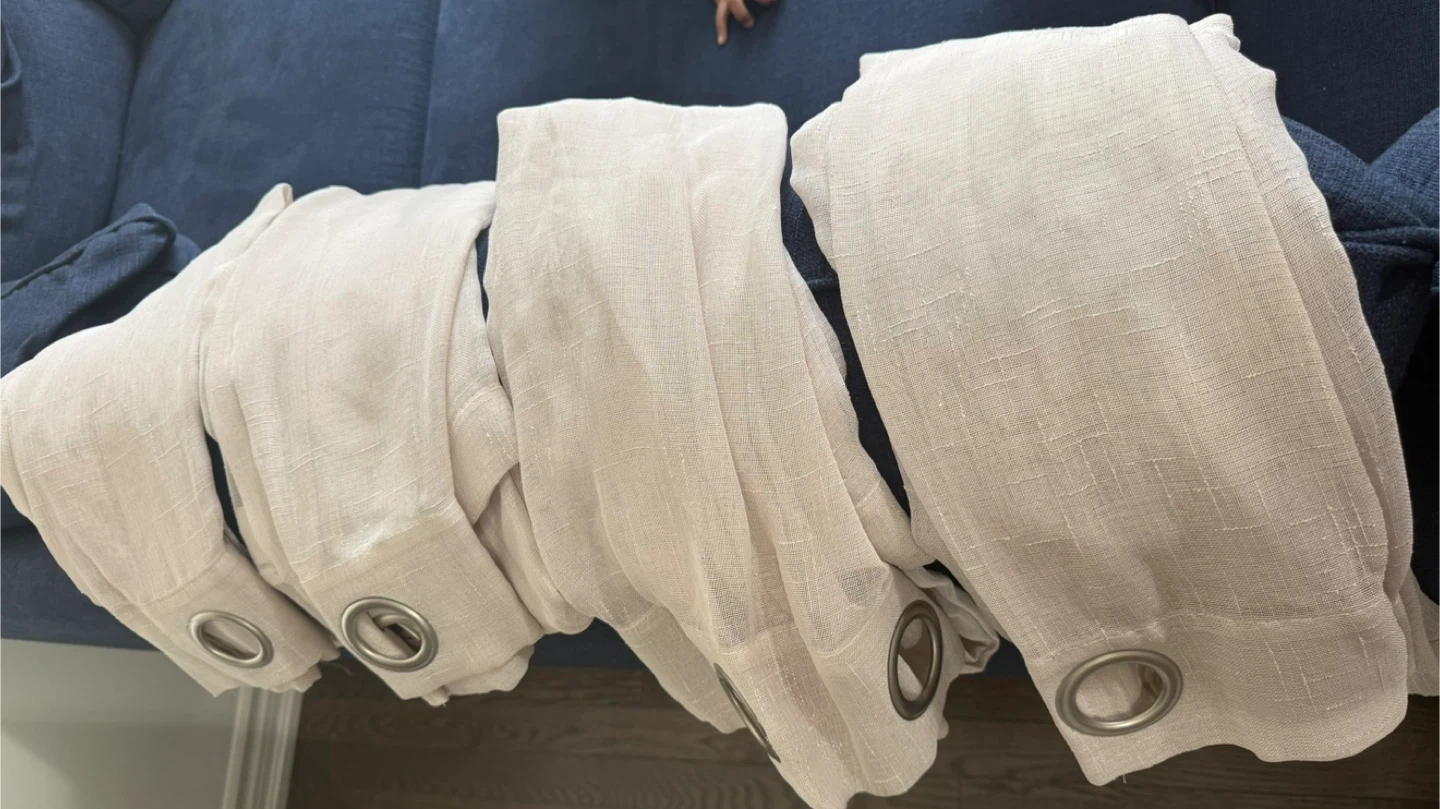 Light Beige sheer Curtains - Set of 4