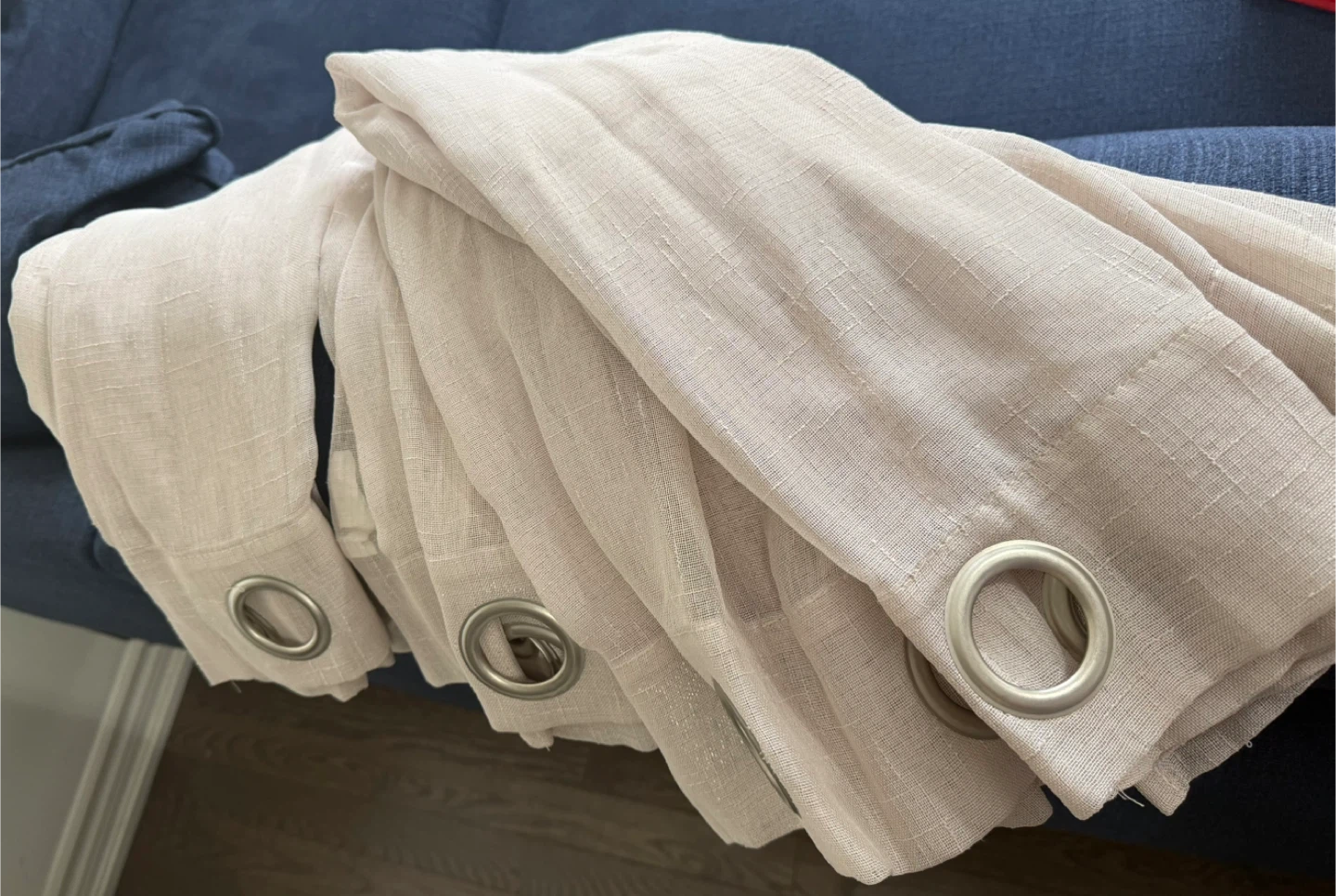Light Beige sheer Curtains - Set of 4 - photo 2