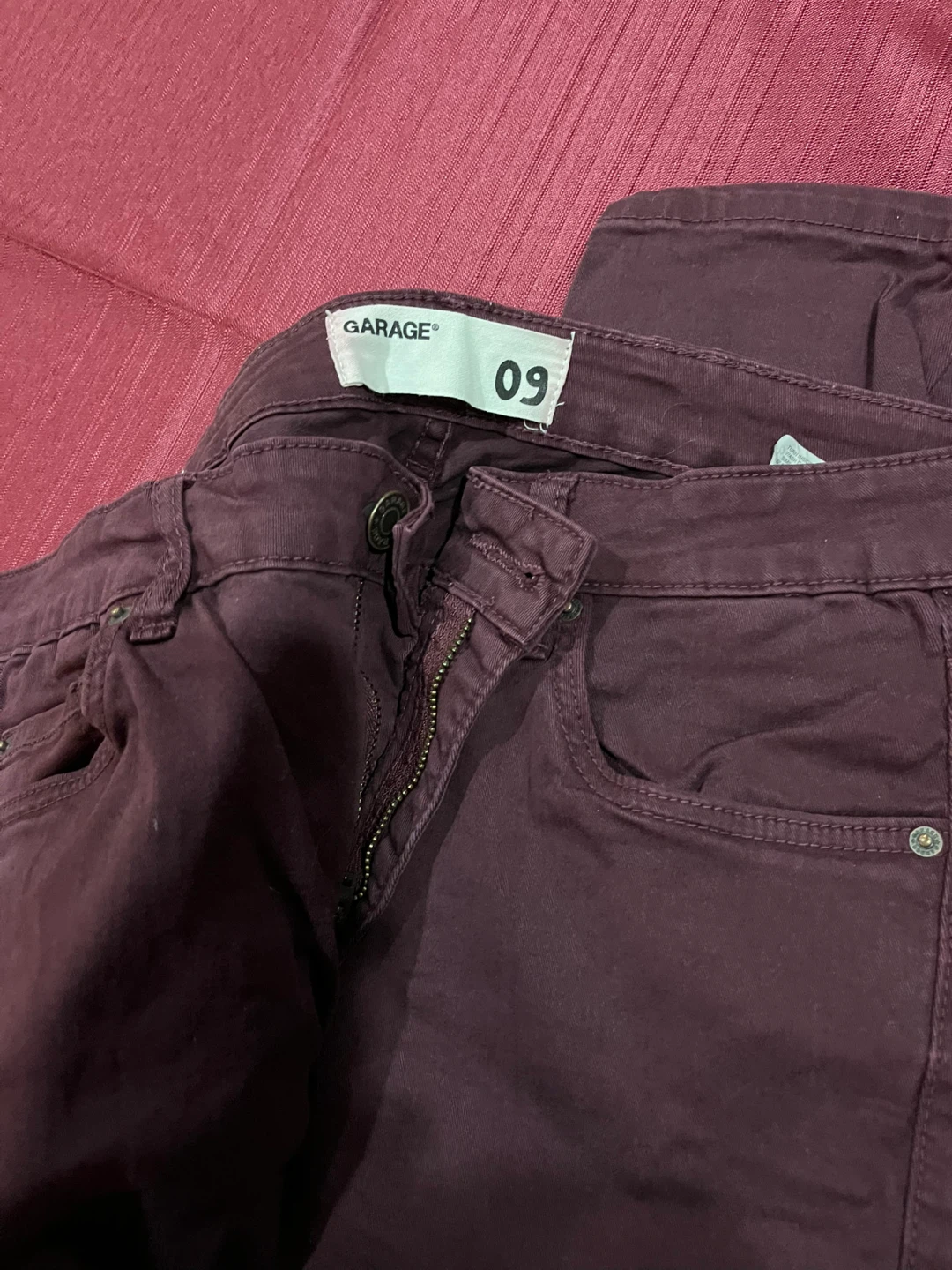 Garage Burgundy Pants Size 09 - photo 2