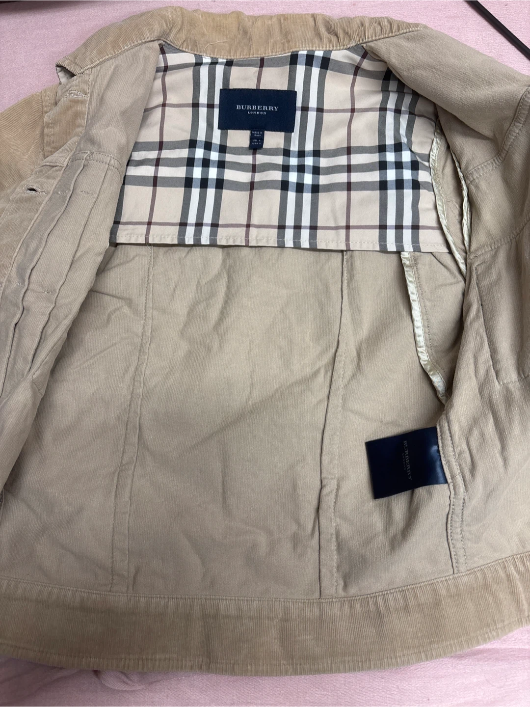 Burberry London Corduroy Jacket Beige