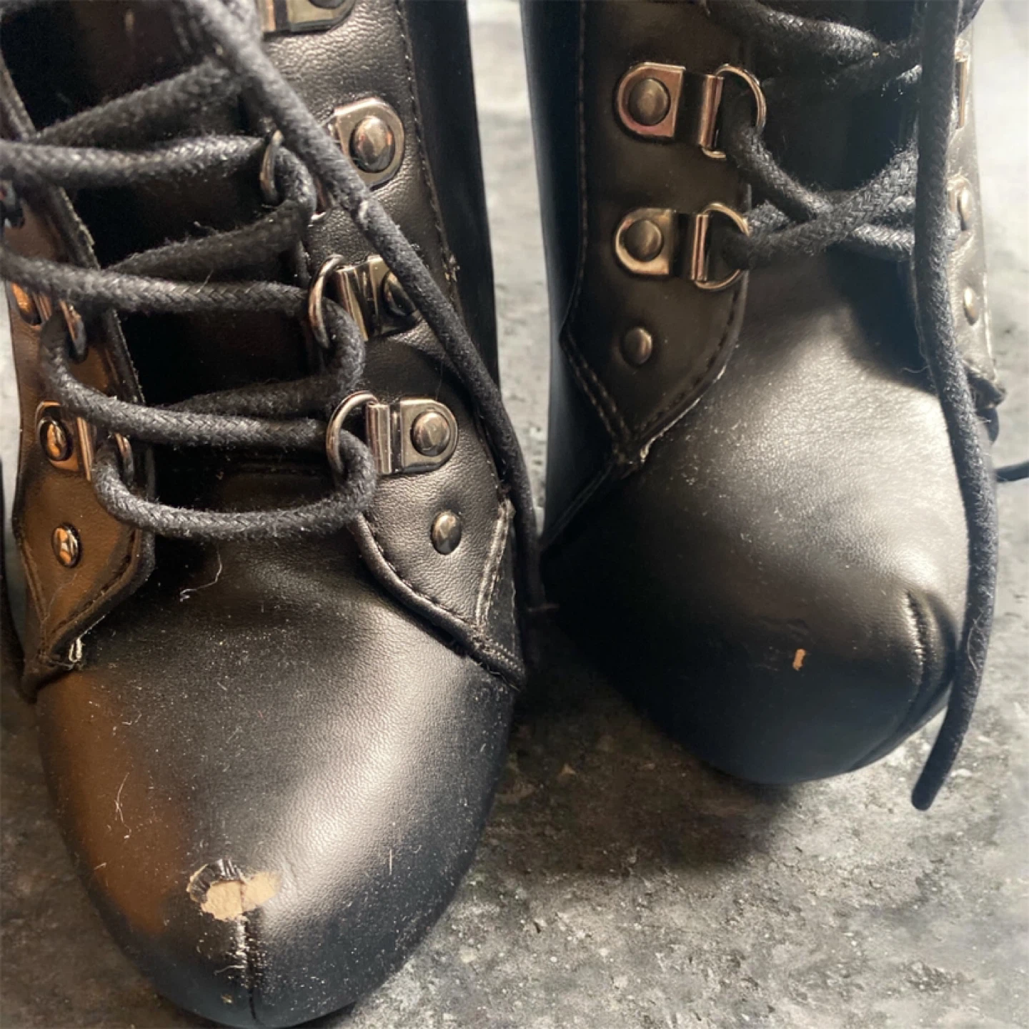 Ardene Black Lace-Up Heeled Booties - photo 3
