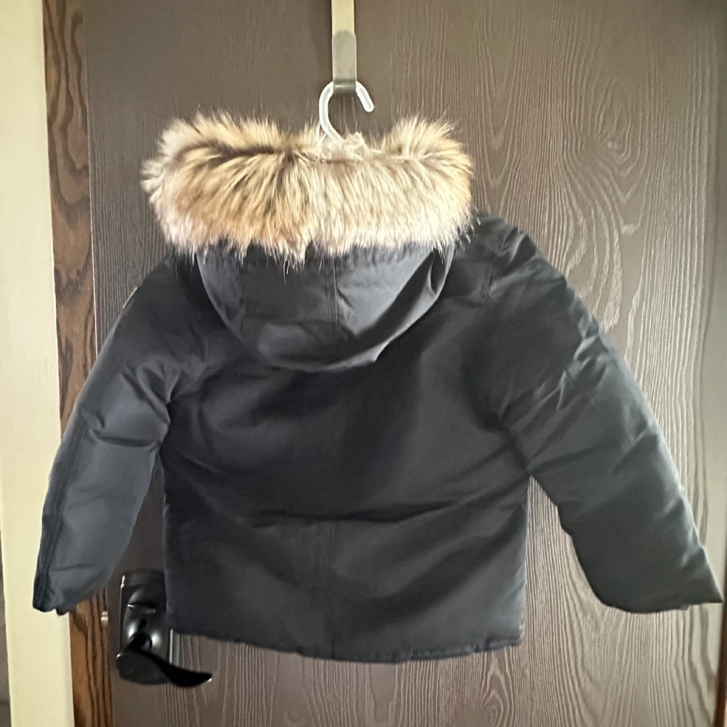 Polo Ralph Lauren Boys Parka Jacket Size 5 Black Hooded Fur Trim - photo 3