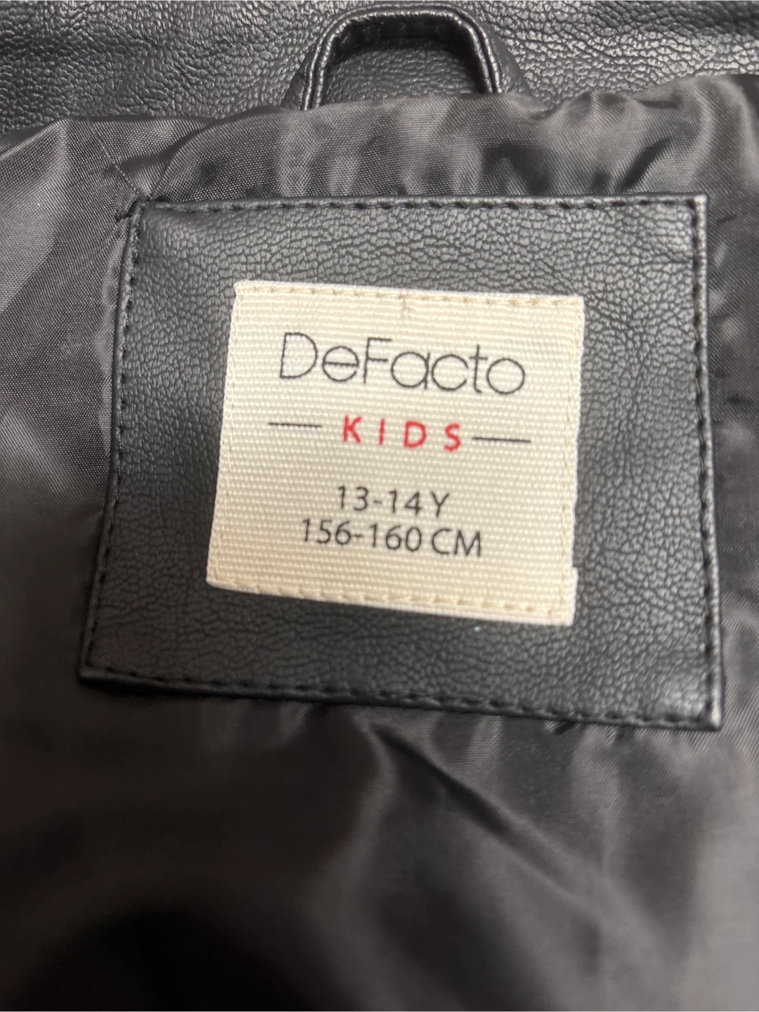 DeFacto Kids Faux Leather Moto Jacket - photo 3