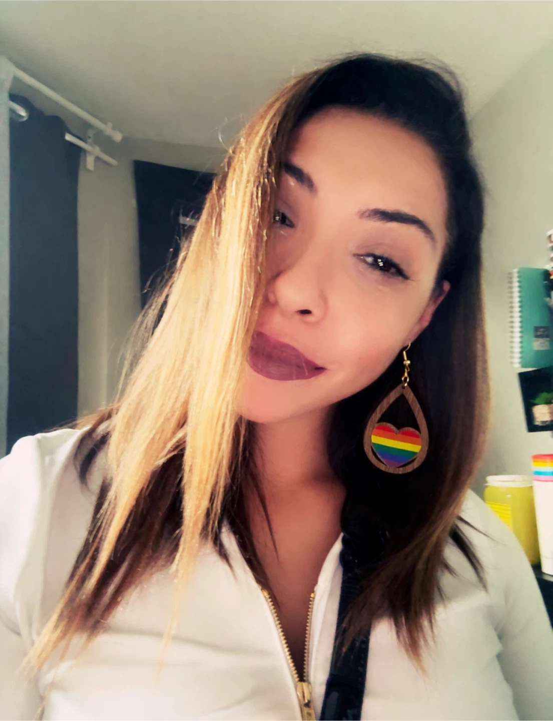 Rainbow Pride Flag Teardrop Earrings