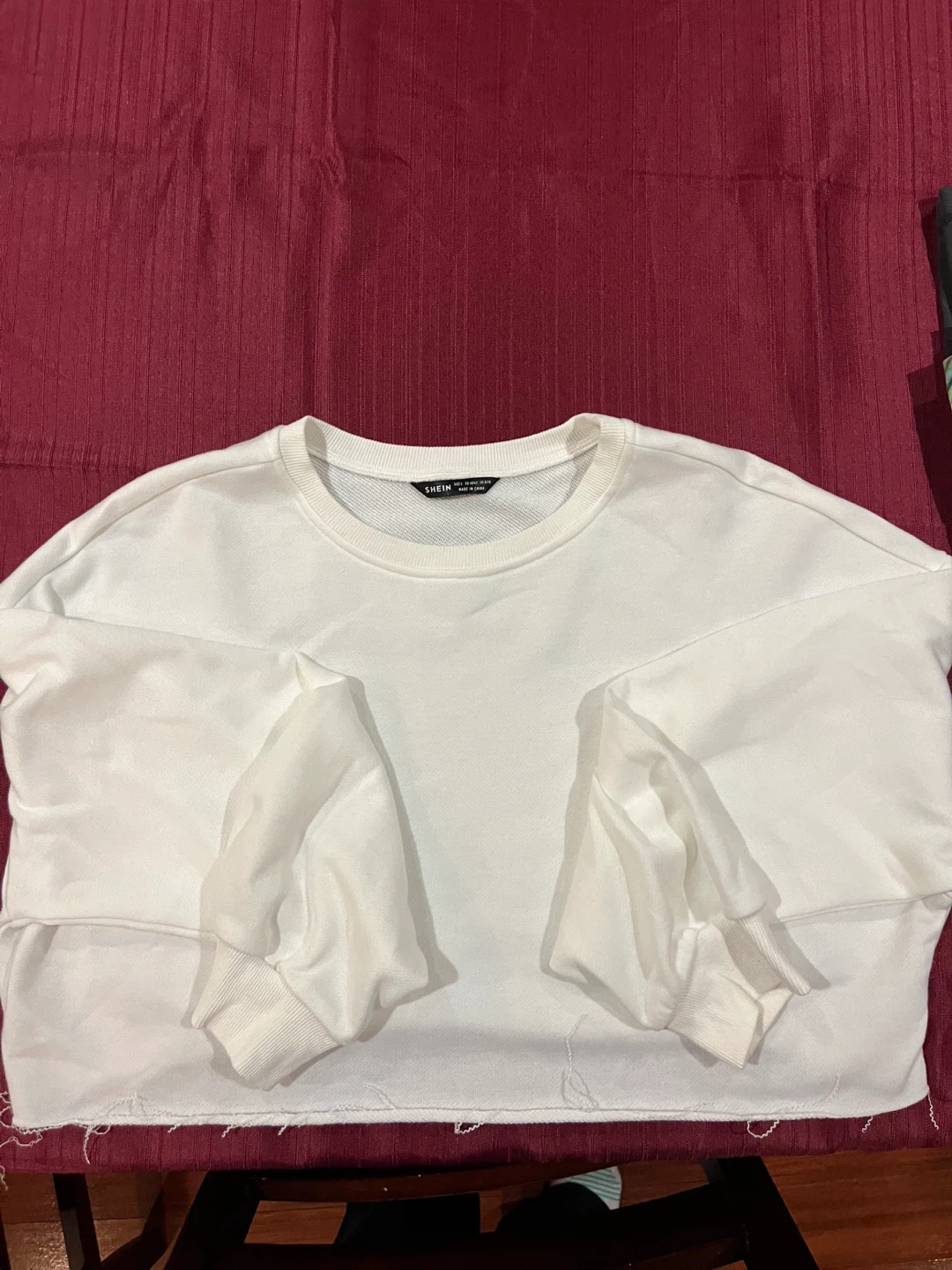 White SHEIN Crewneck Sweatshirt
