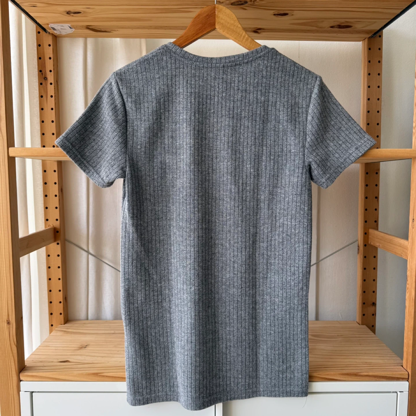 Frank & Oak Grey Ribbed Henley T-Shirt - XS - photo 2