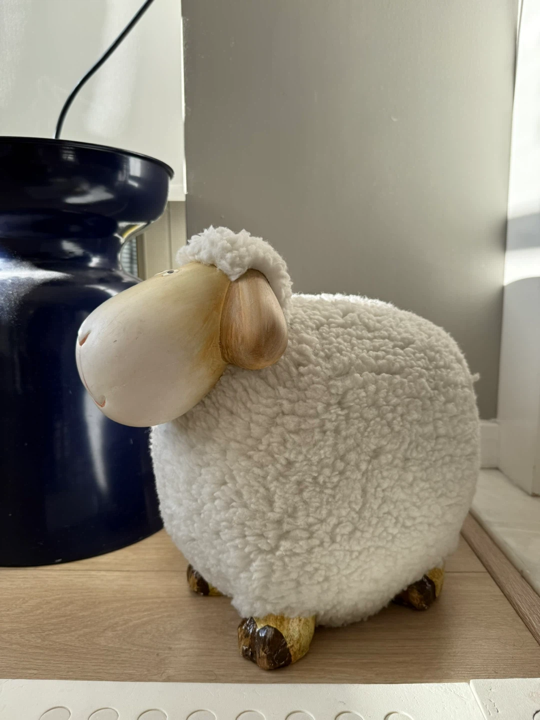 🥕 Pottery barn White Sheep Coin Bank - photo 4