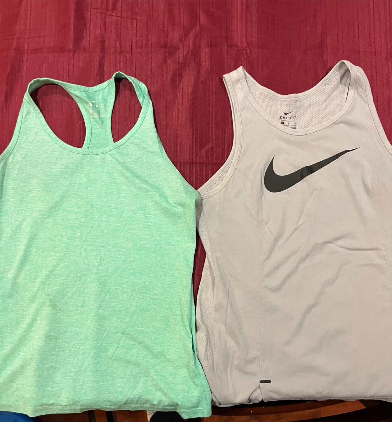Nike Dri-FIT Tank Tops (2) - Green & Grey