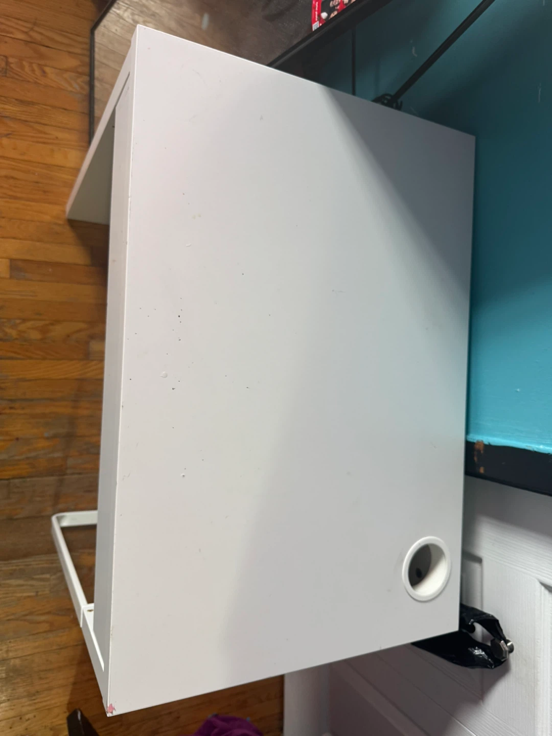 White Desk with Drawer - photo 2