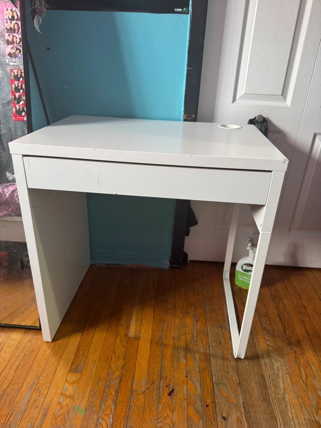 White Desk with Drawer