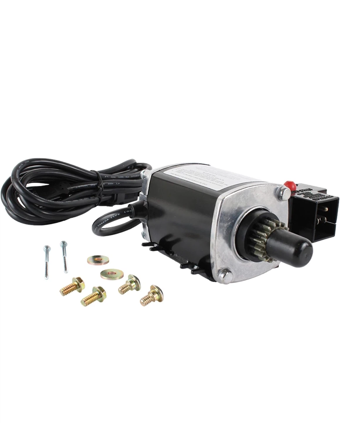 Electric Motor with Gear Assembly and Cord