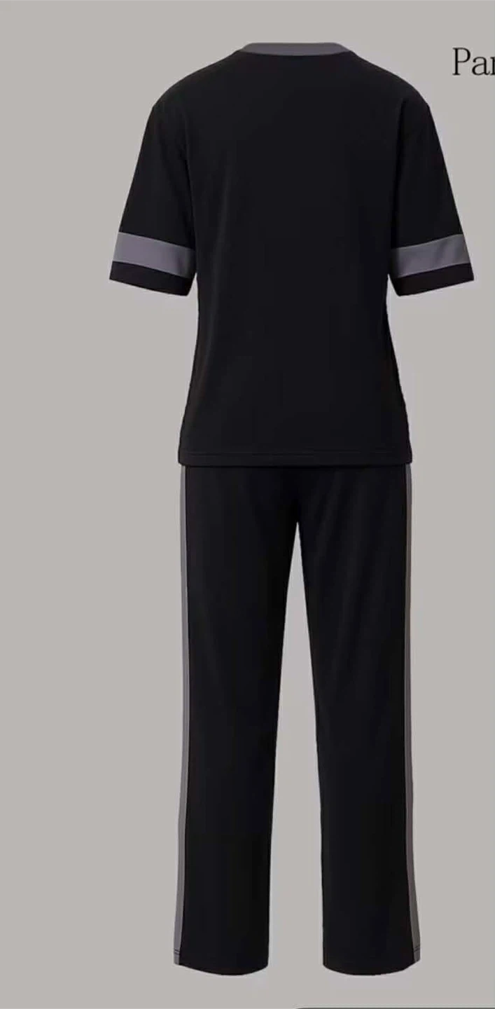 KUNYUFA Black Athleisure Tracksuit Set - photo 3