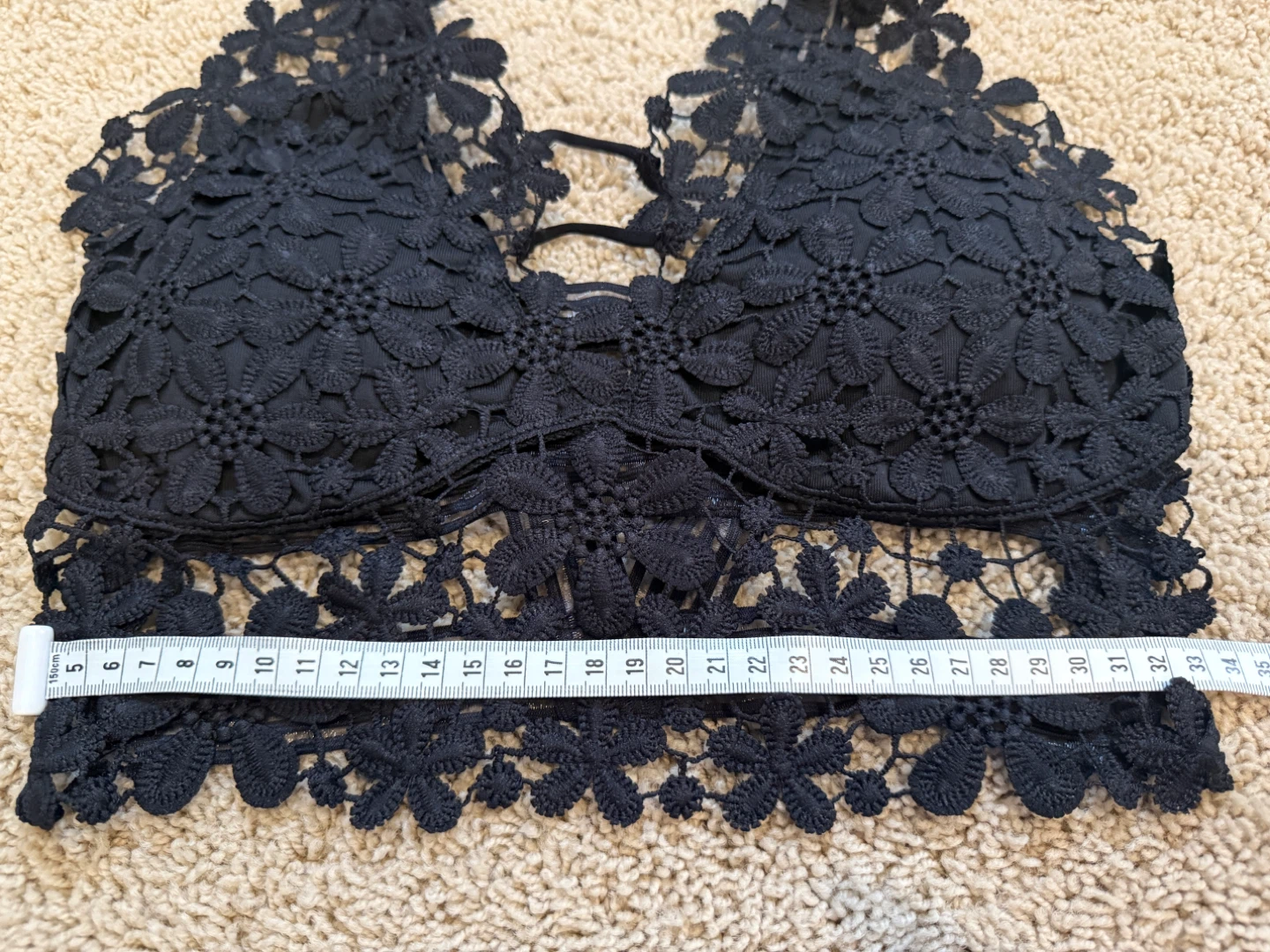 Black Lace Bralette - Size XS - photo 3