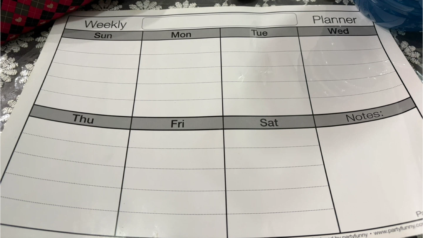 Weekly planner