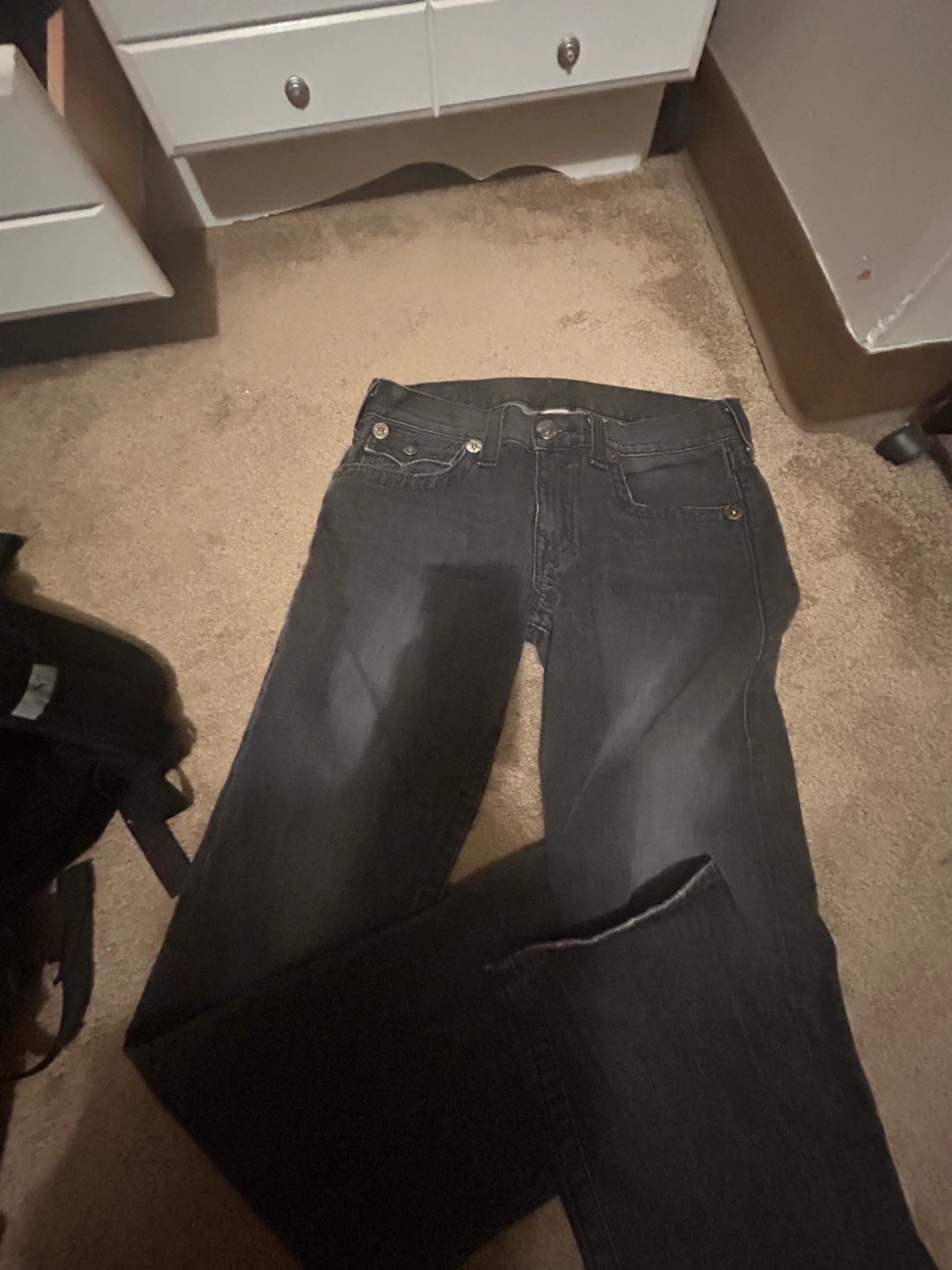 True Religion Straight Leg Jeans - Grey - Size 32 - photo 2