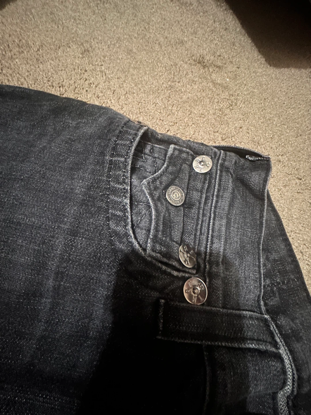 True Religion Straight Leg Jeans - Grey - Size 32 - photo 3