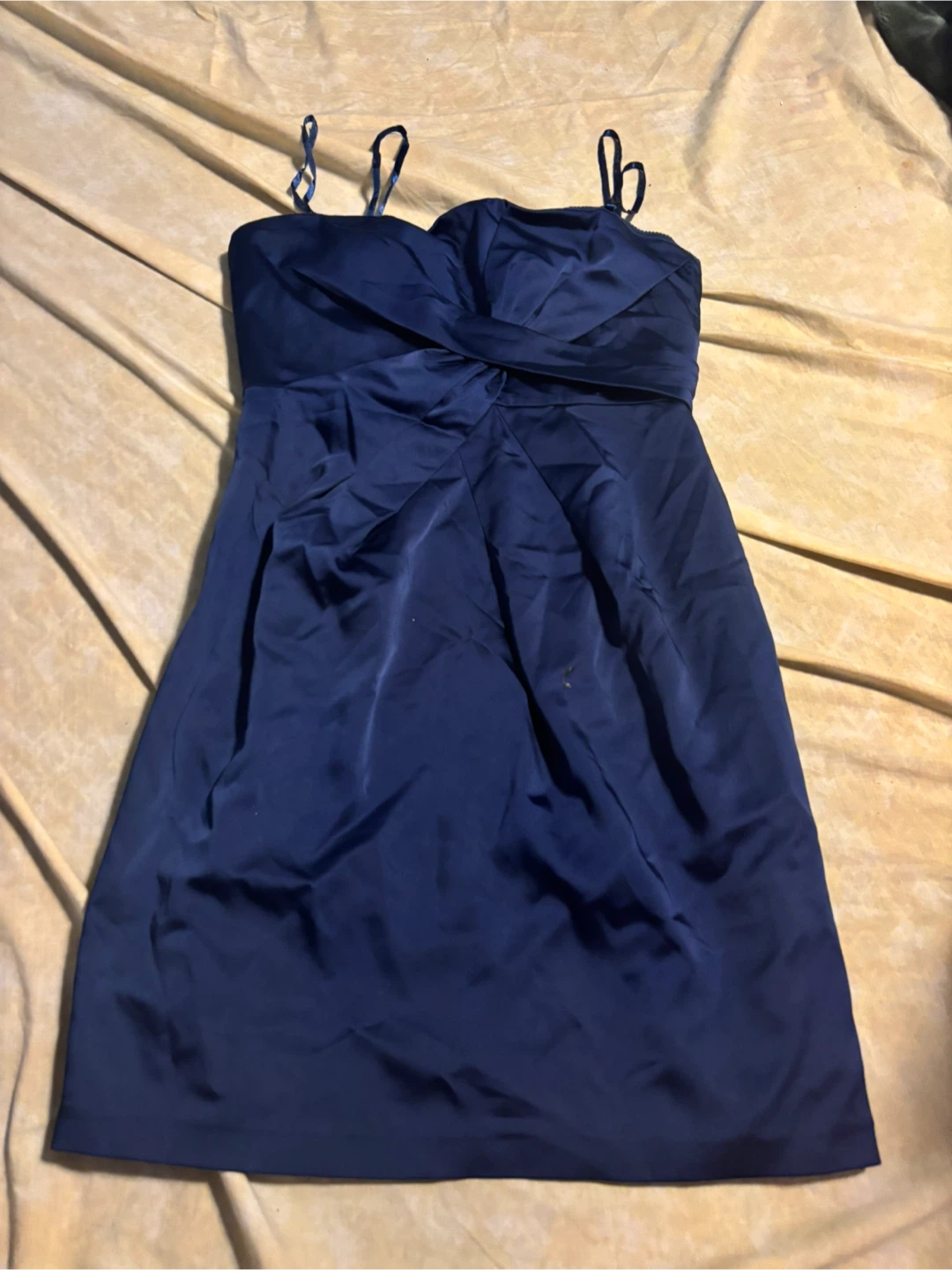 BCBGMAXAZRIA Navy Blue Strapless Dress