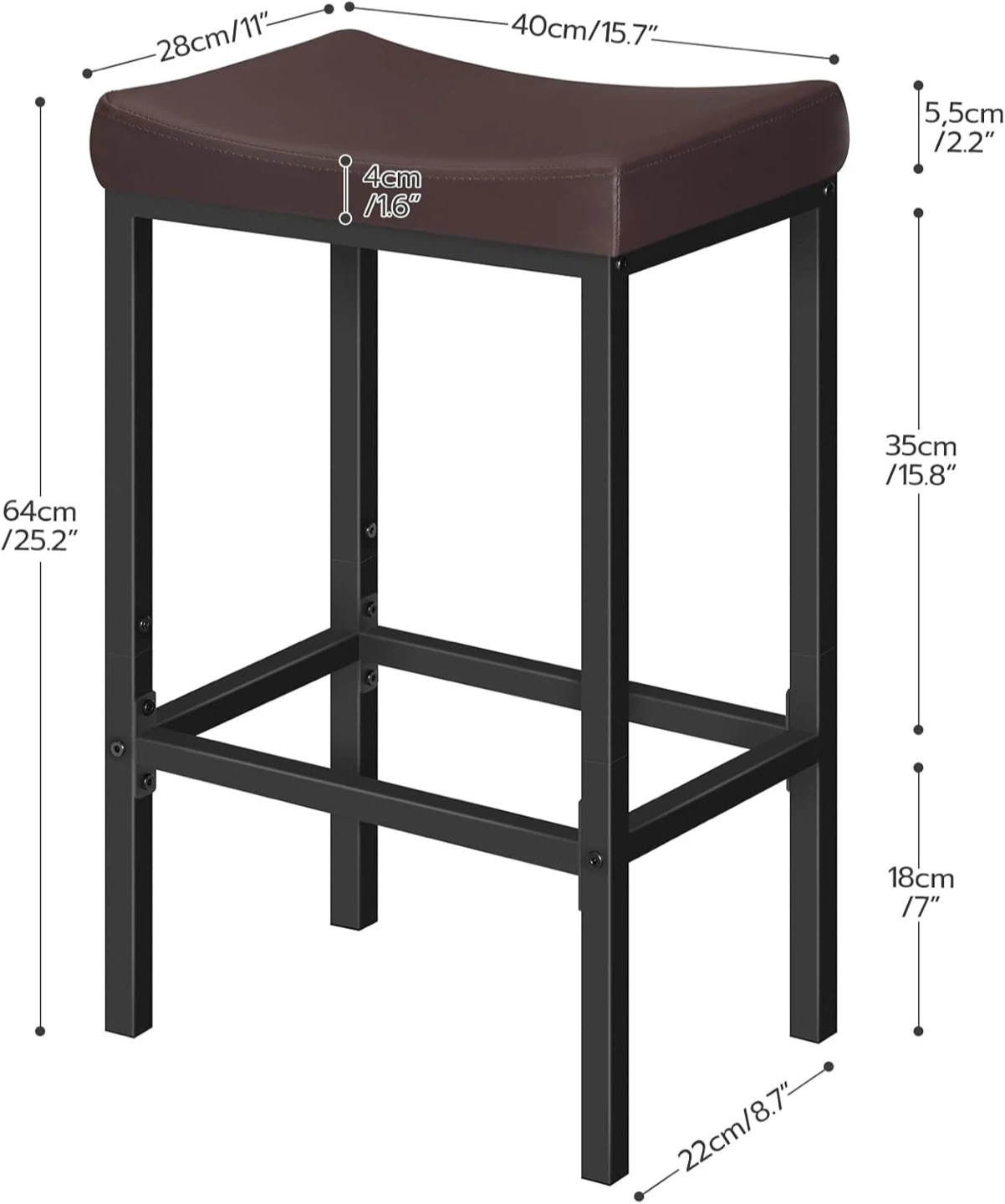 Set of 2 Bar Stools - photo 3