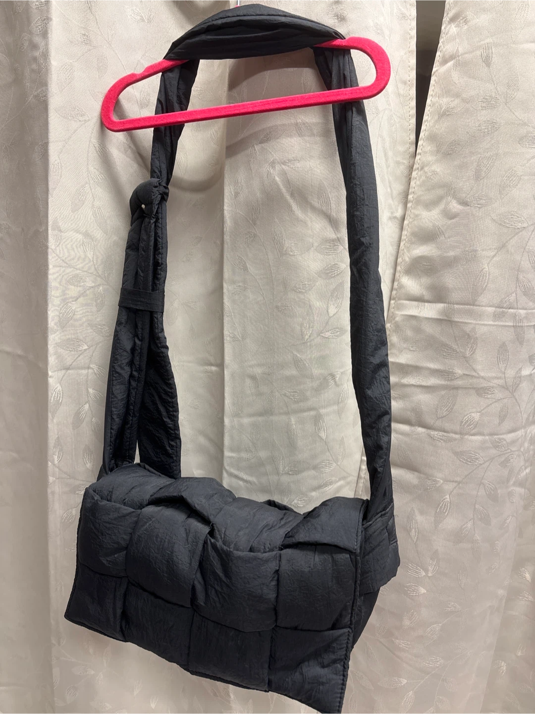 Black Woven Shoulder Bag