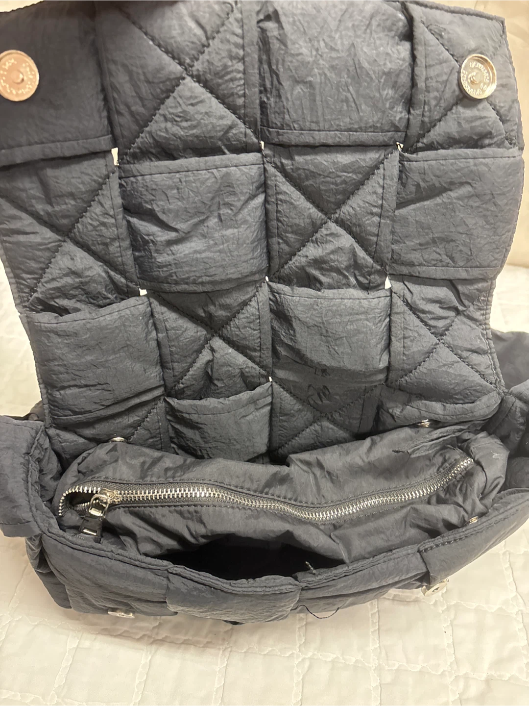 Black Woven Shoulder Bag - photo 3