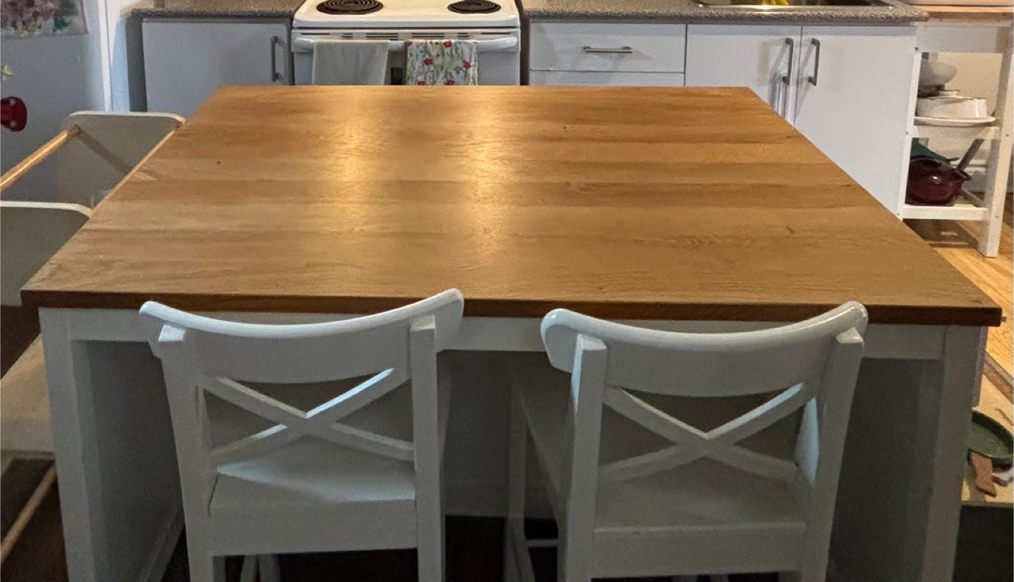IKEA Kitchen Island with Wooden Top - photo 5