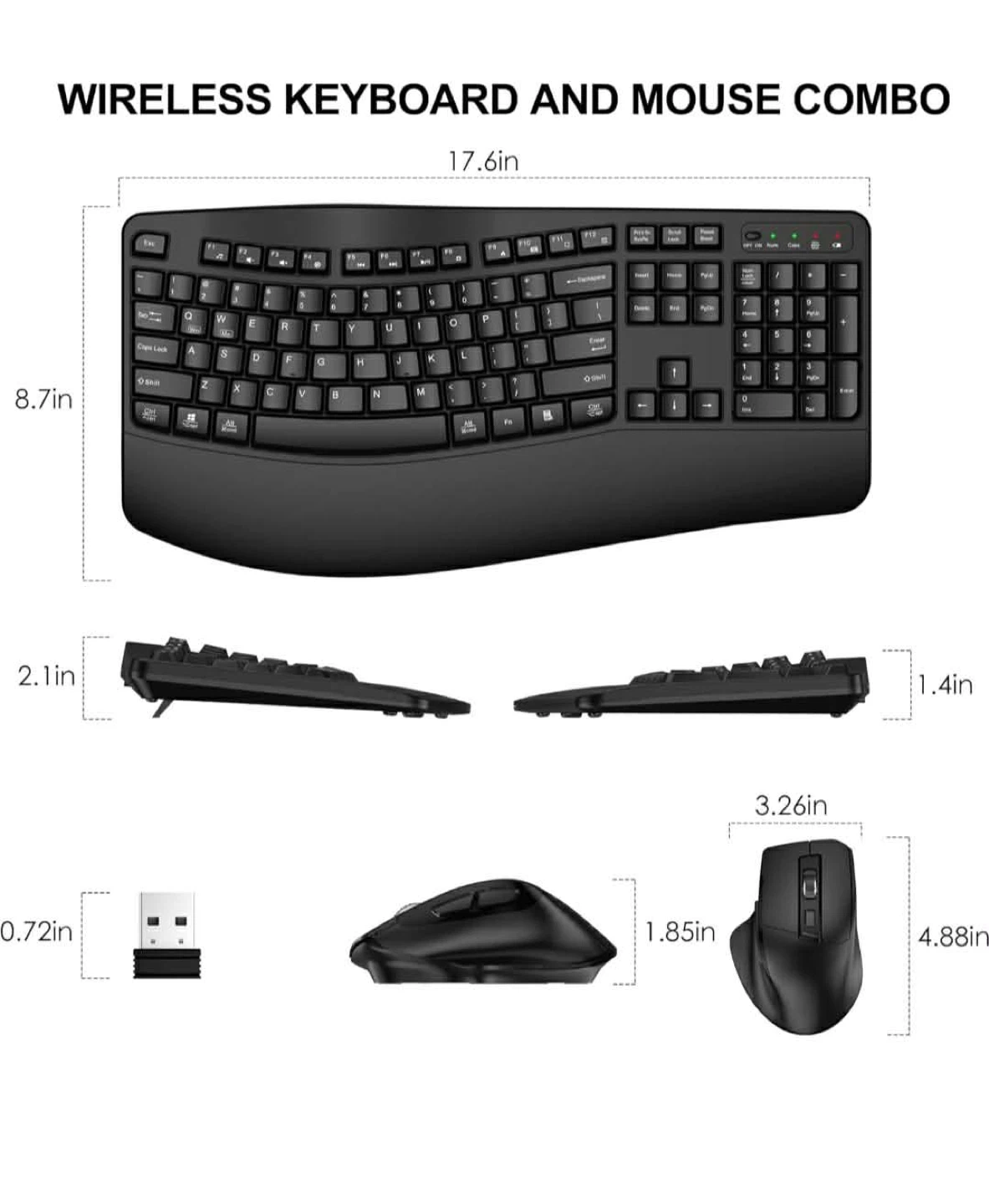 MK399 Wireless Ergonomic Keyboard and Mouse Combo - photo 2