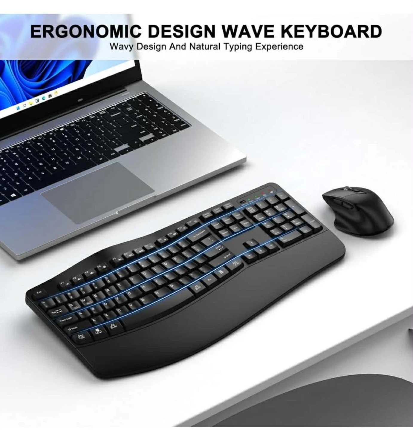 MK399 Wireless Ergonomic Keyboard and Mouse Combo - photo 3