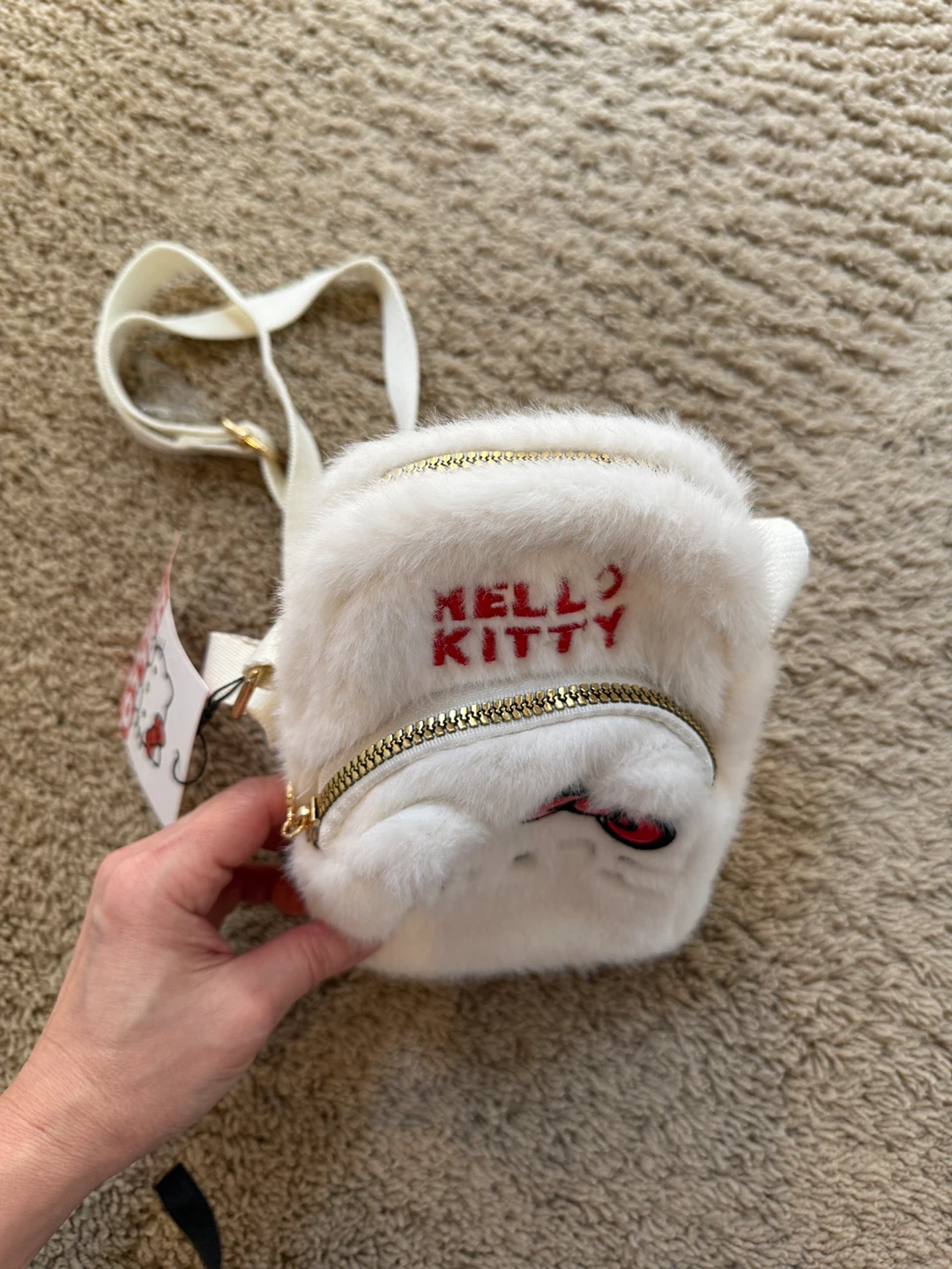 White Hello Kitty  supper soft fur bag - photo 2