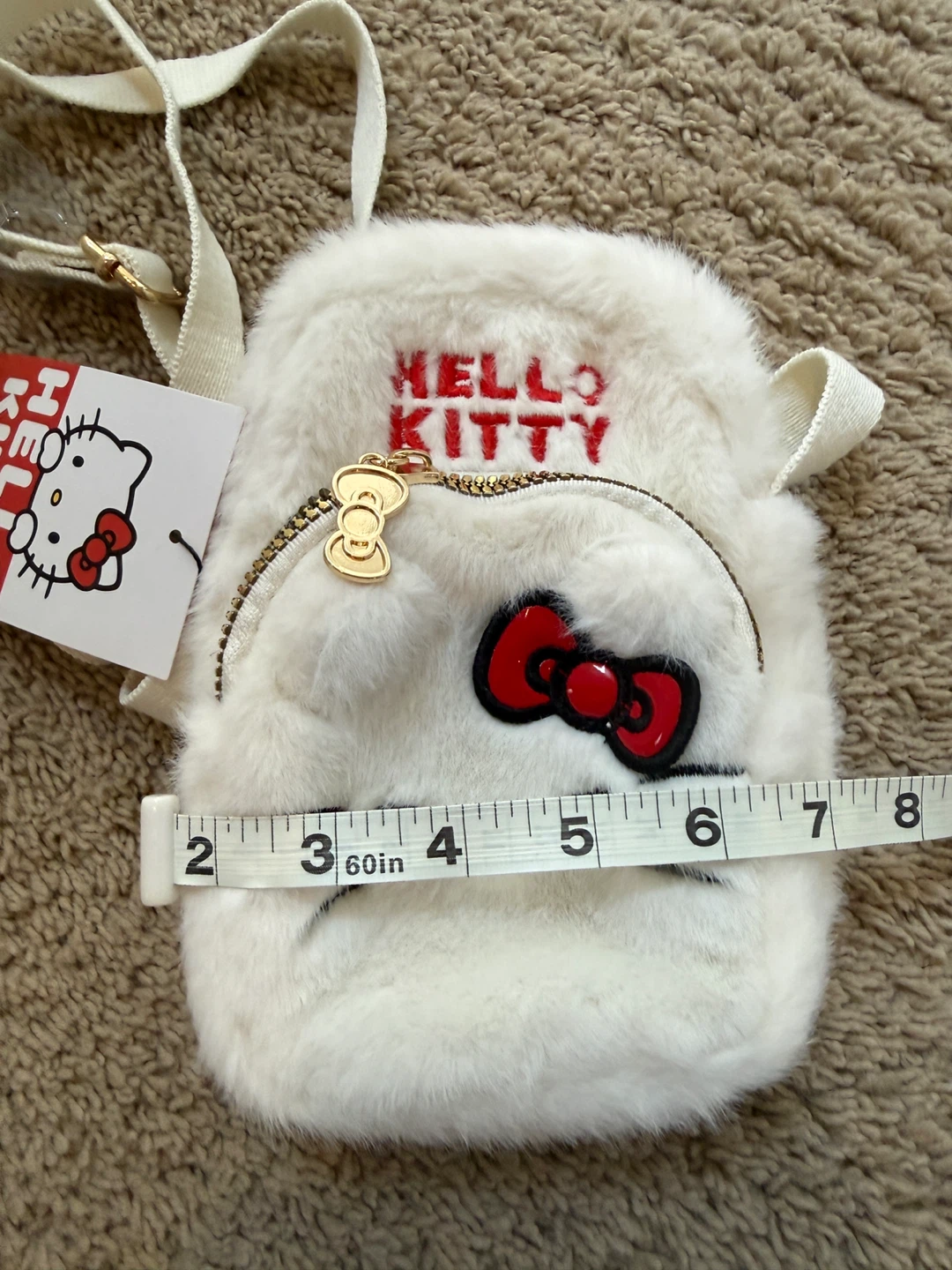 White Hello Kitty  supper soft fur bag - photo 4