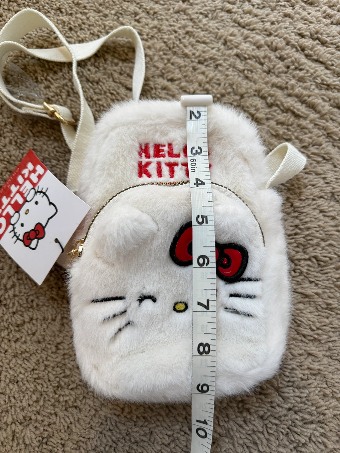 White Hello Kitty  supper soft fur bag - photo 3