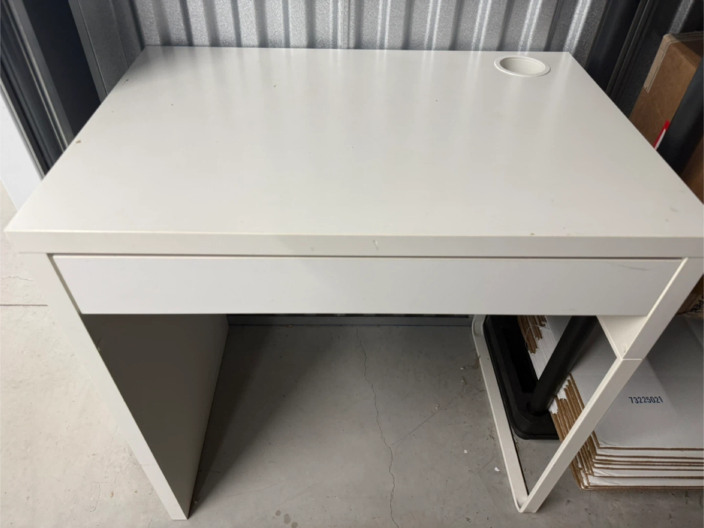 White IKEA MICKE Desk