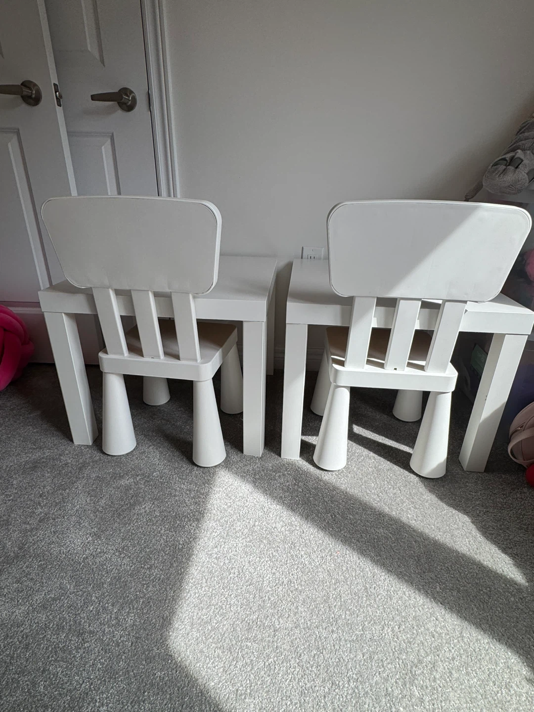 IKEA Mammut Kids Table and Chairs Set White