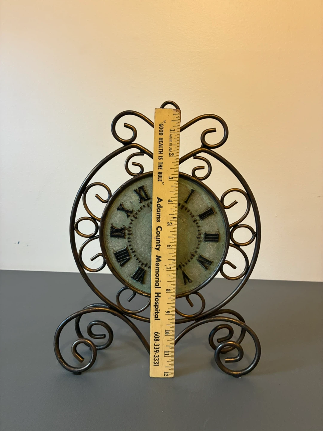 Ornate Metal Tabletop Clock not working - photo 5