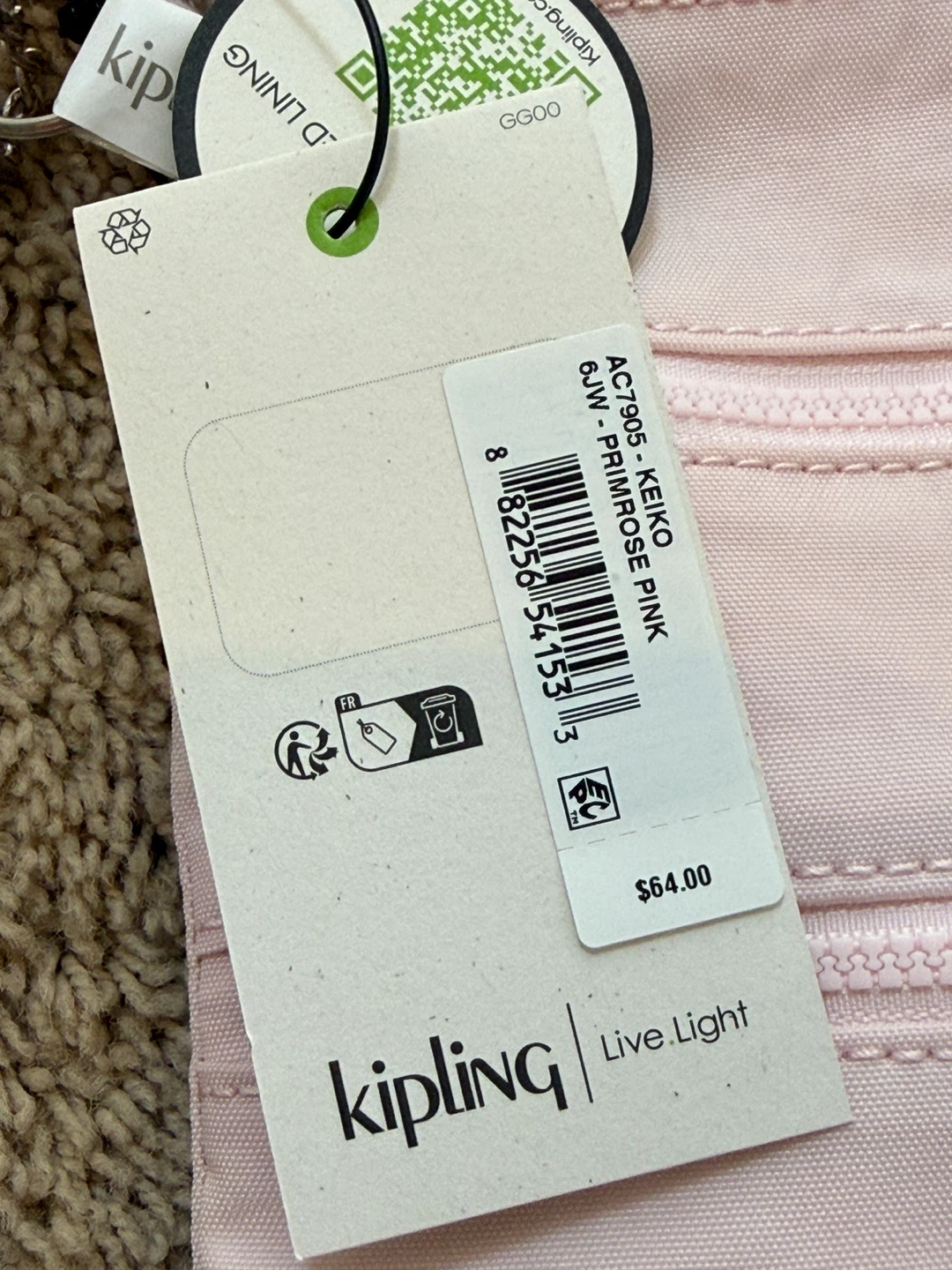 Kipling AC7905 Keiko Crossbody Bag - Primrose Pink - photo 3