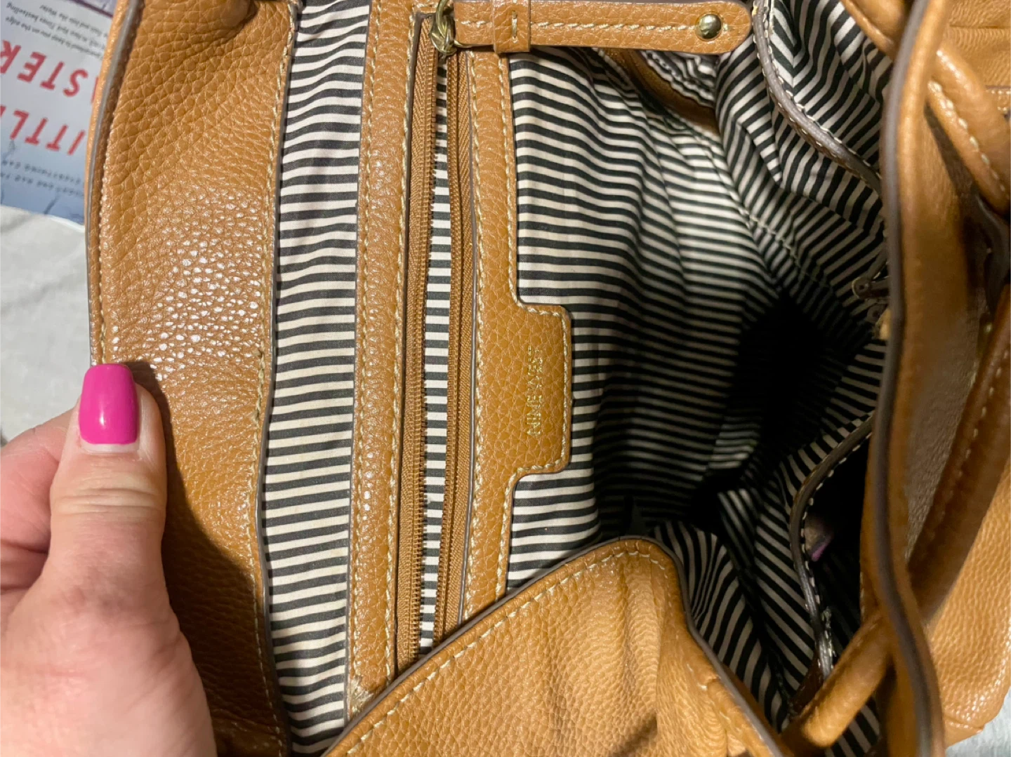Nine West Brown Faux Leather Backpack - photo 4