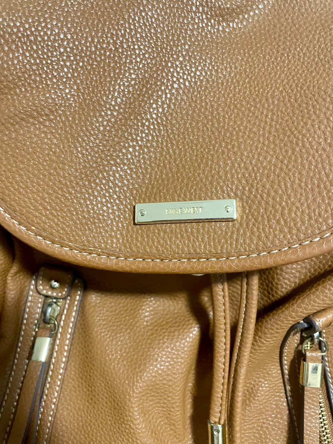 Nine West Brown Faux Leather Backpack - photo 2