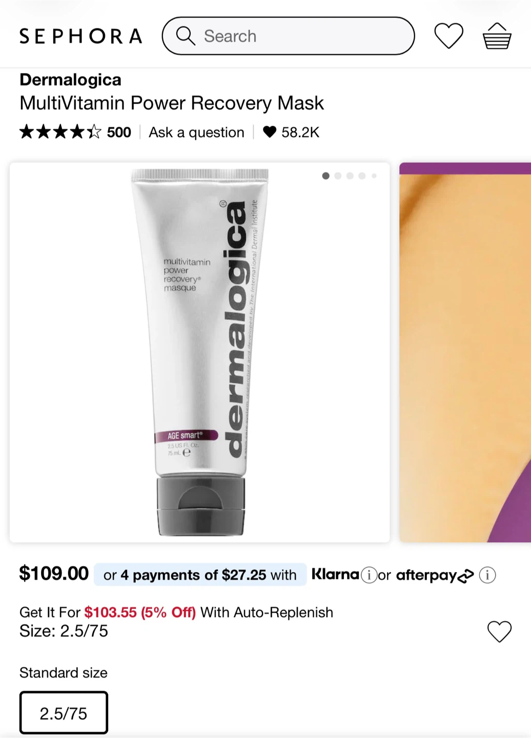 Dermalogica MultiVitamin Power Recovery Mask 75ml