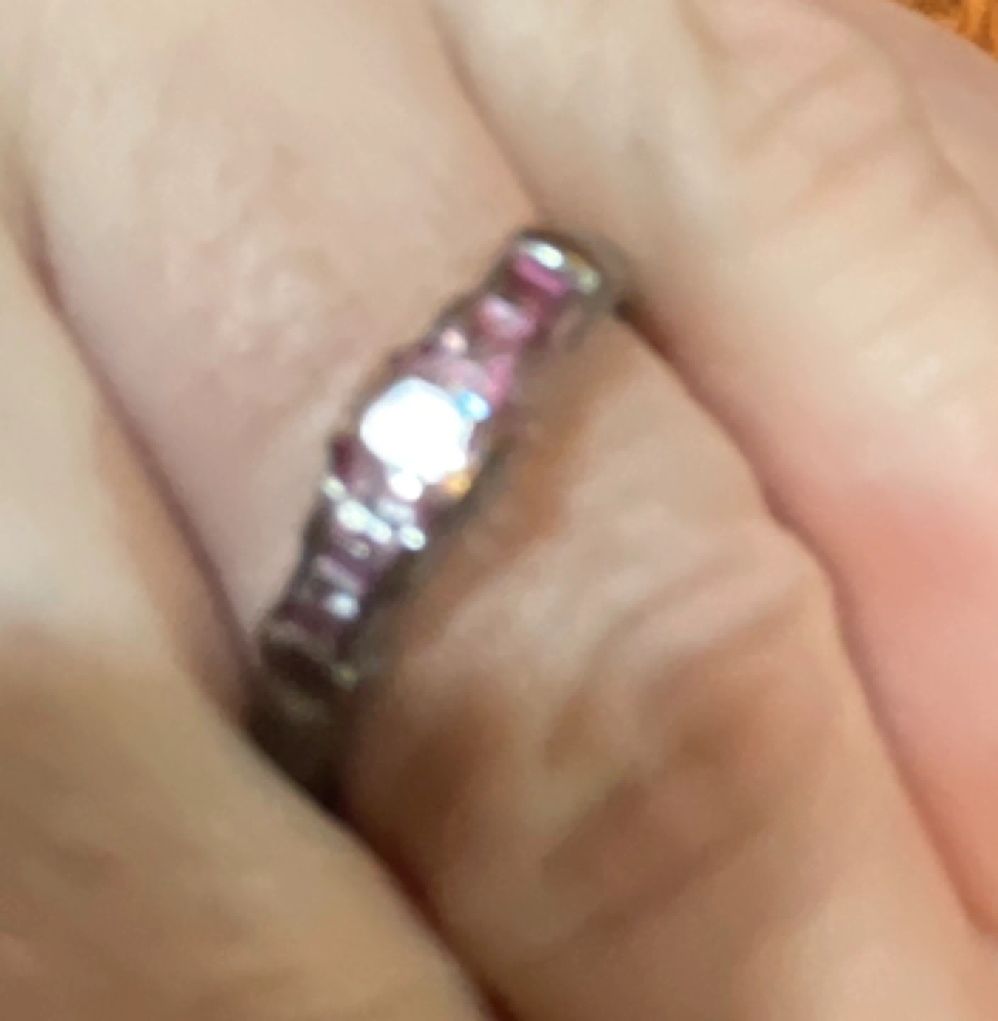 Ring with Pink and Clear Stones - photo 2