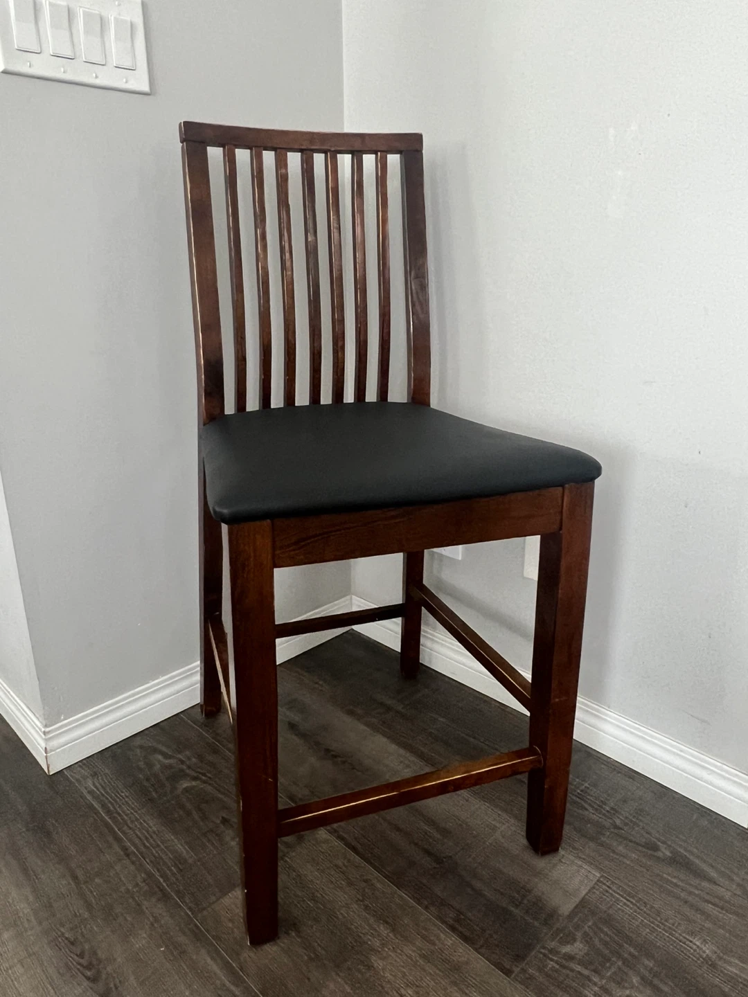 Wooden Dining Table with extendable leaf with 6 Chairs - photo 2