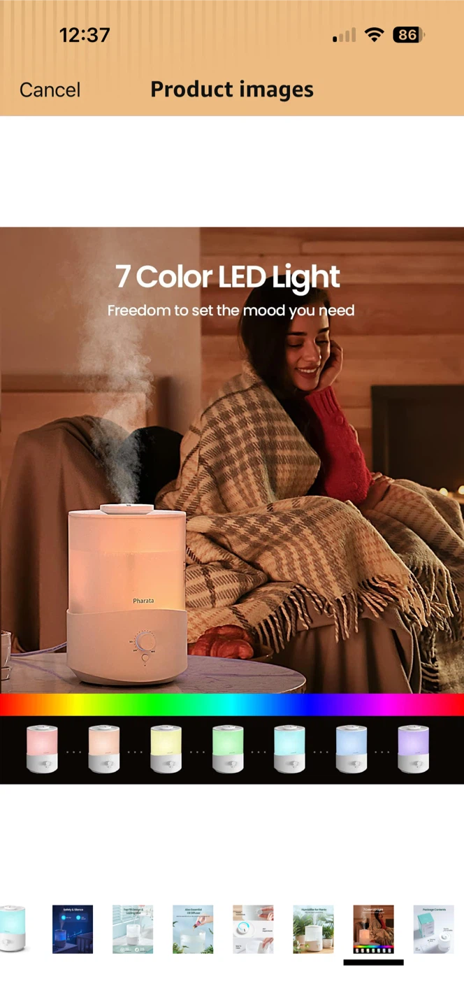 Pharata cool mist Humidifier - photo 4
