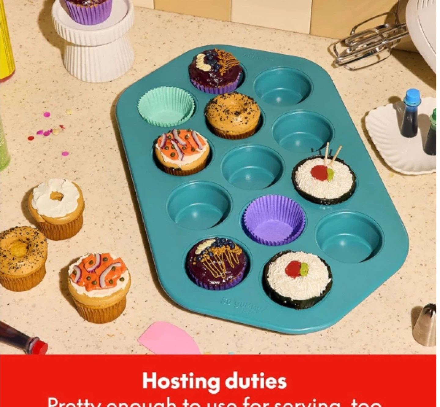 SO YUMMY by Bella Muffin Pan, 13 Round Cups - photo 4
