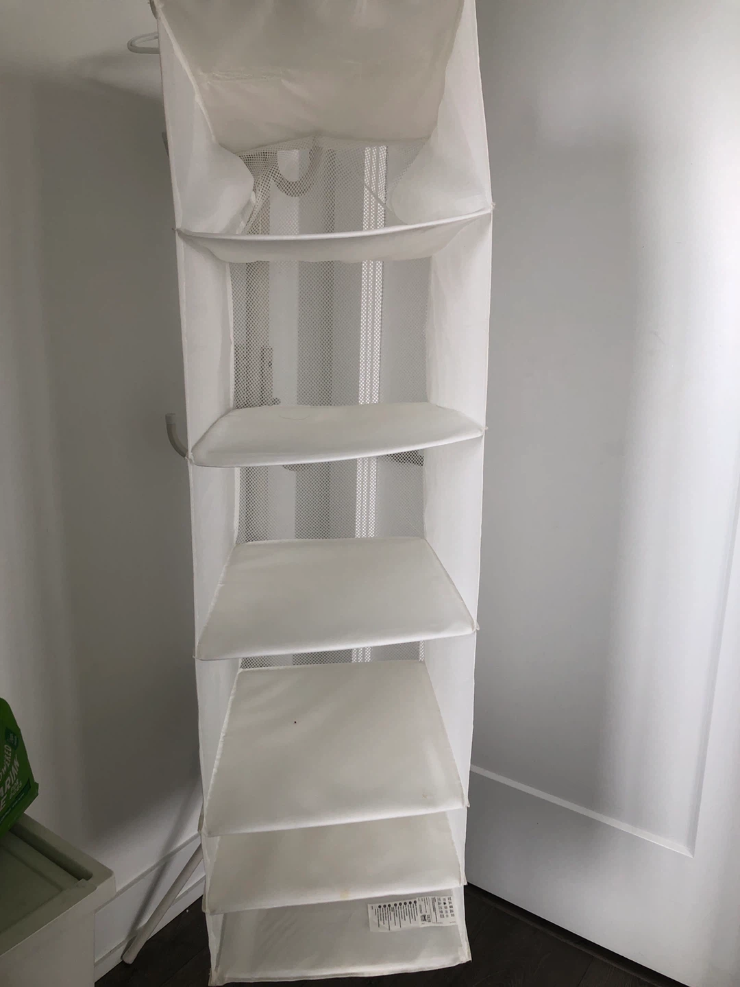 White Hanging Closet Organizer with 6 Shelves 🥕 - photo 2