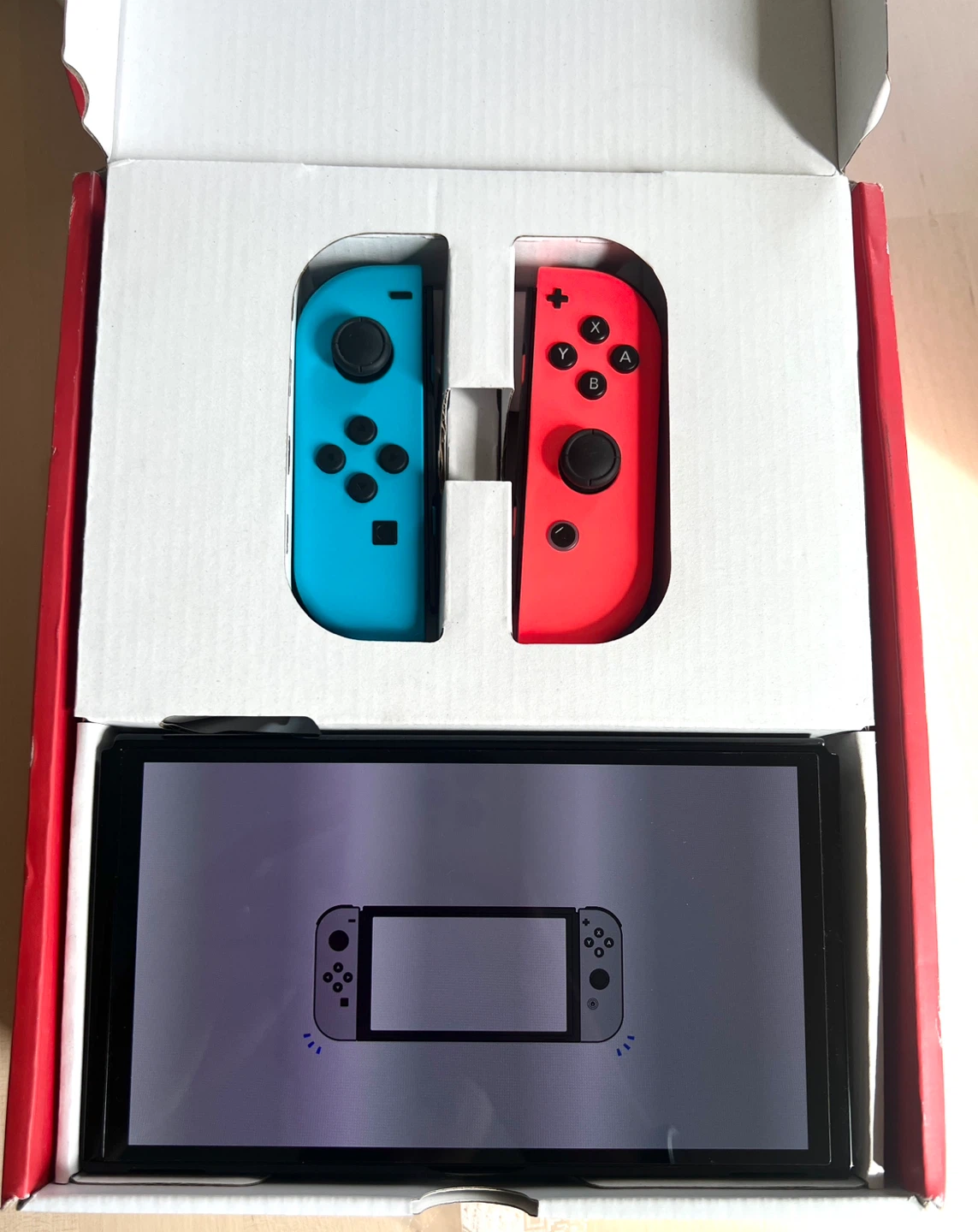 NEW Nintendo Switch OLED Bundle w/ Red & Blue Joy-Cons 🥕 - photo 4